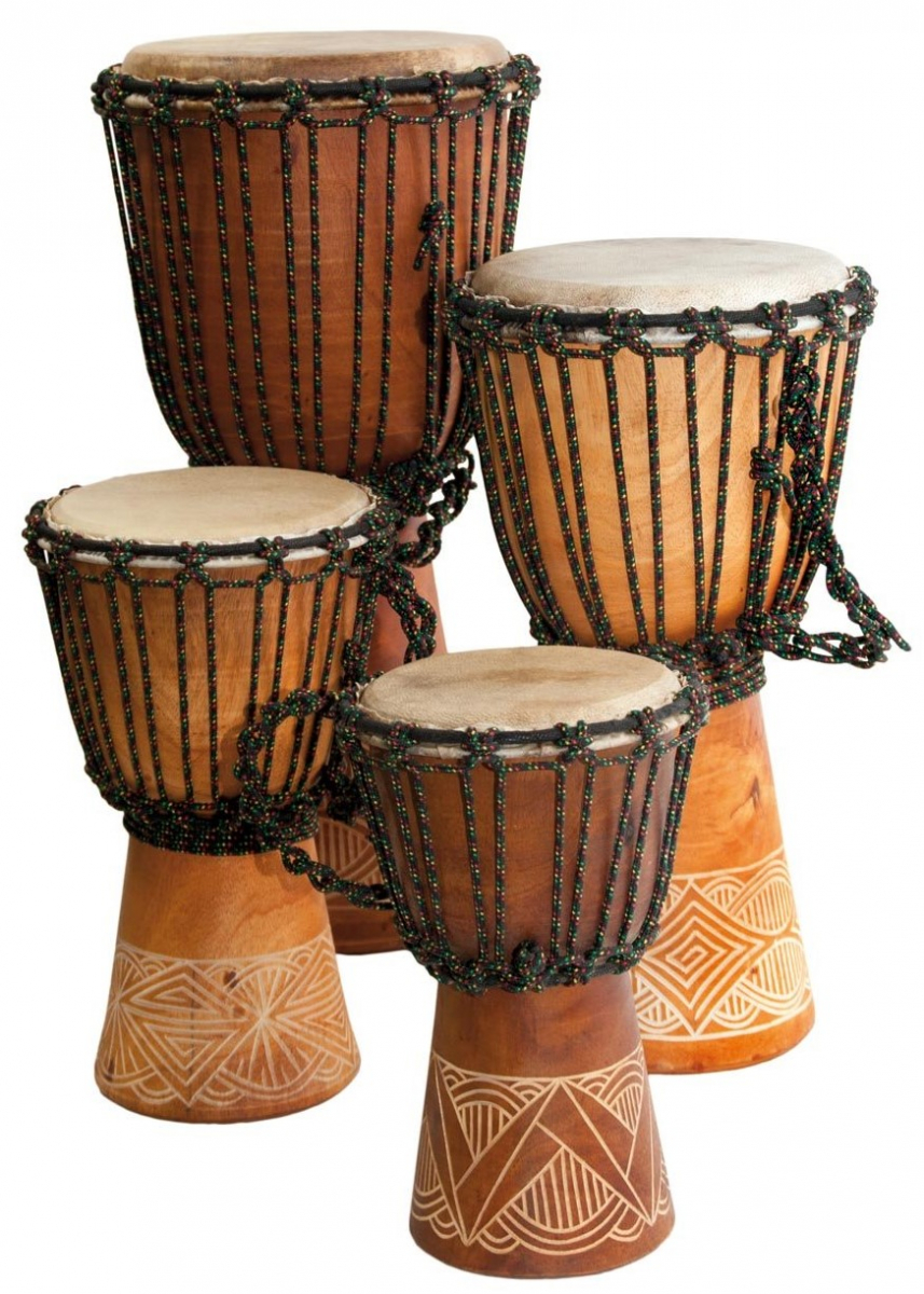 Djembe Bali Beginner Mahagón 40cm s rezbou